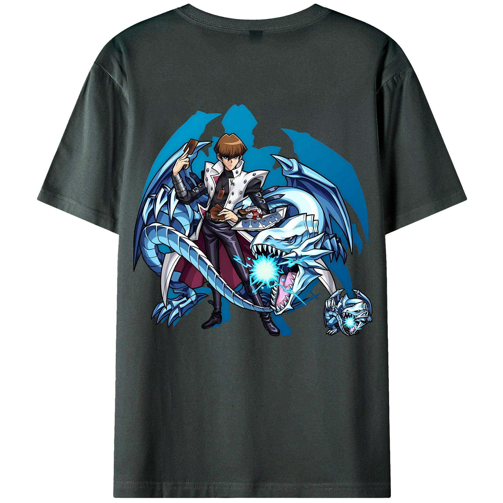 （画像用） 遊☆戯☆王 Yu-Gi-Oh! 綿100％ メンズ半袖Tシャツ（バックプリント） 通気性